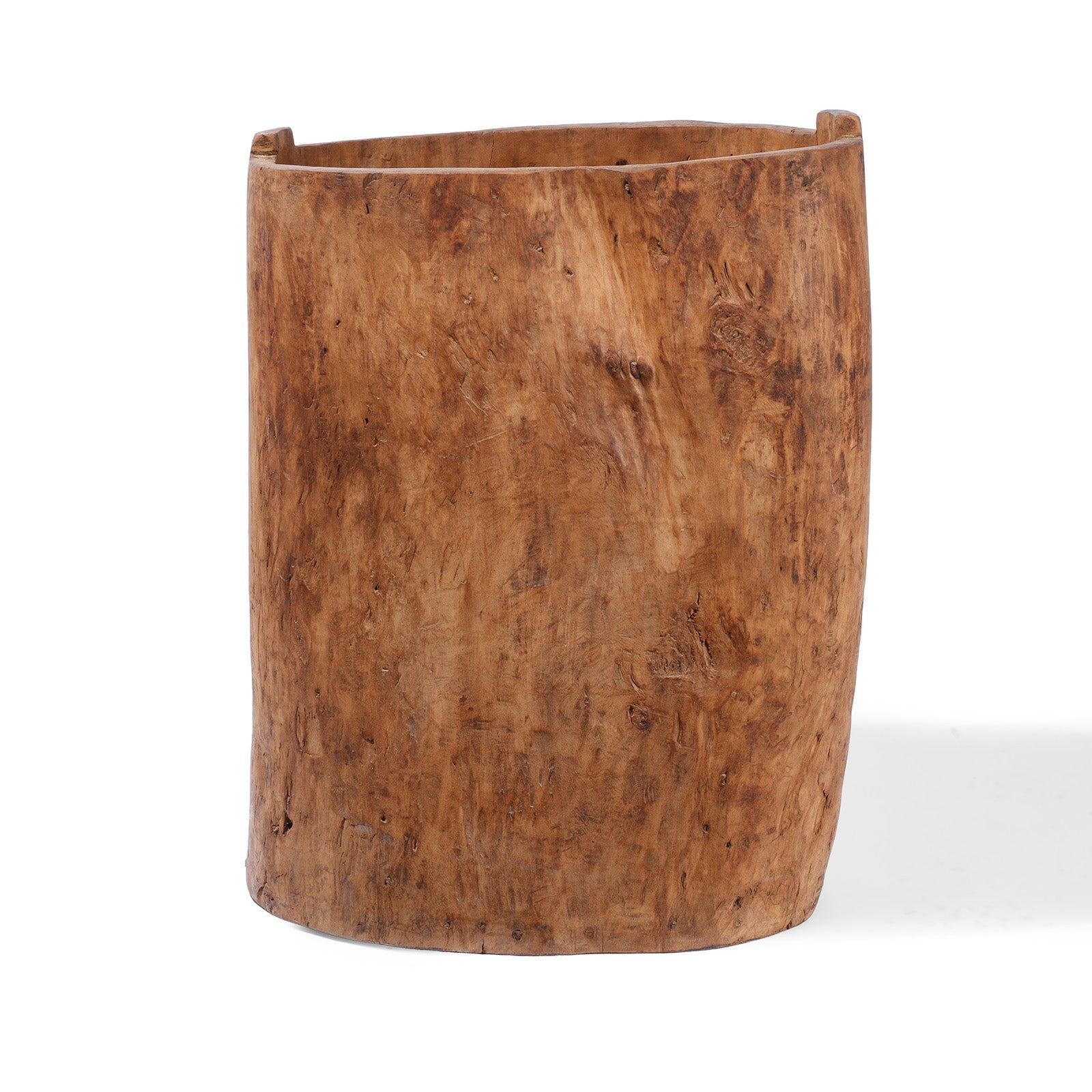 Cypress Umbrella Stand From Gansu - 19th Century