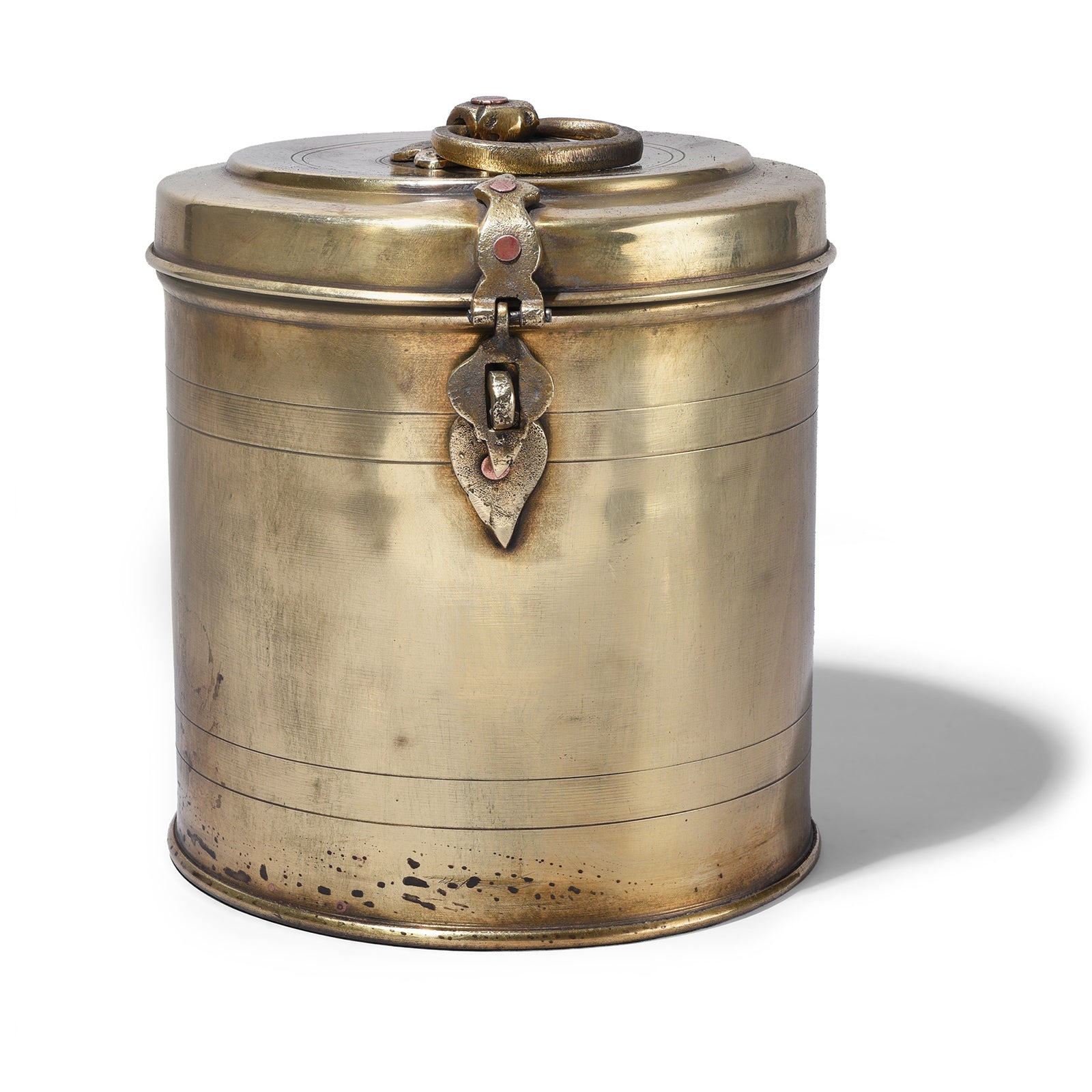 Vintage Brass Food Caddy From Bombay - Ca 1920