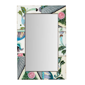 Art Deco Mirror Made From Old Peranakan Ceramic Tiles