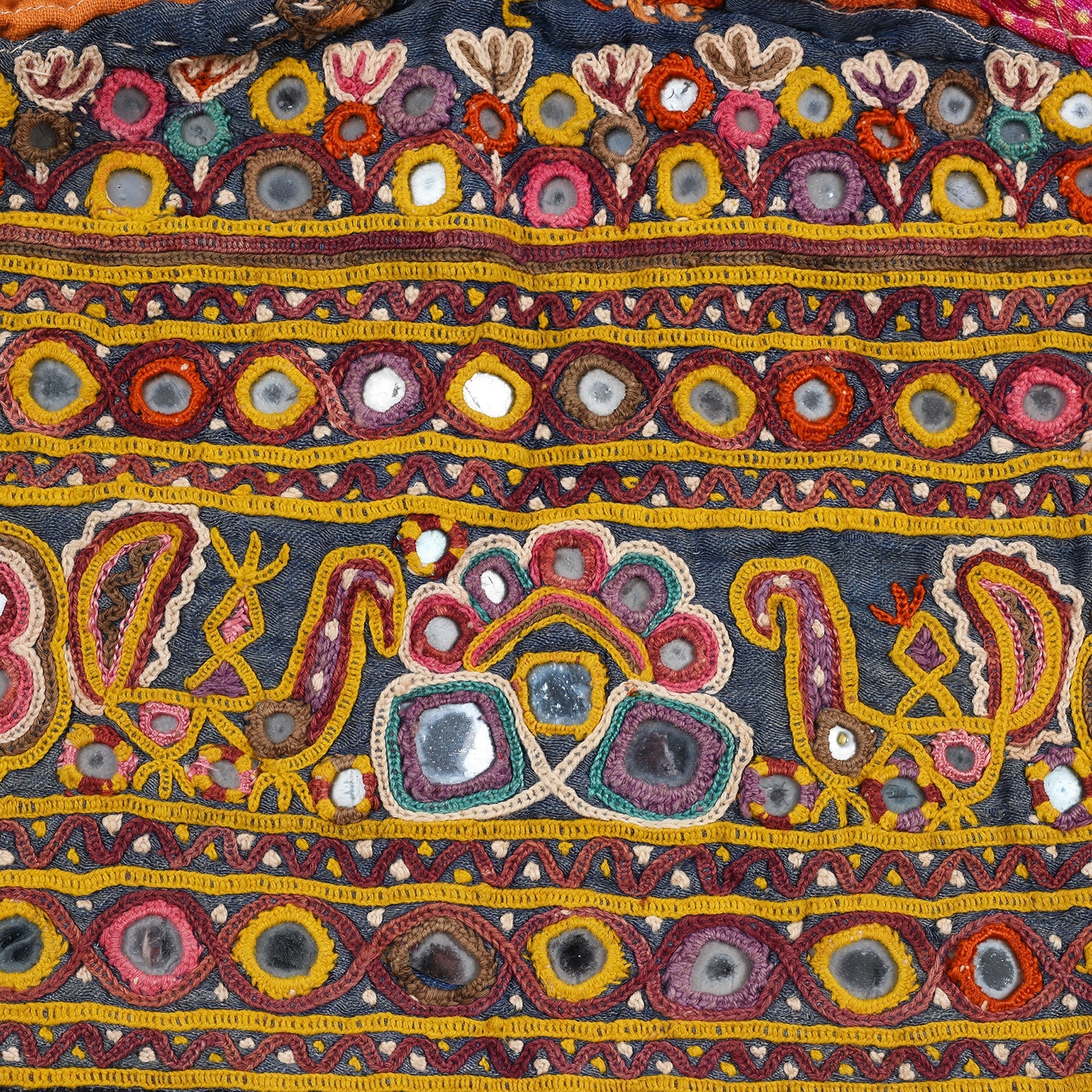 Old Embroidered Mirrorwork Blouse from Kutch - Ca 1930