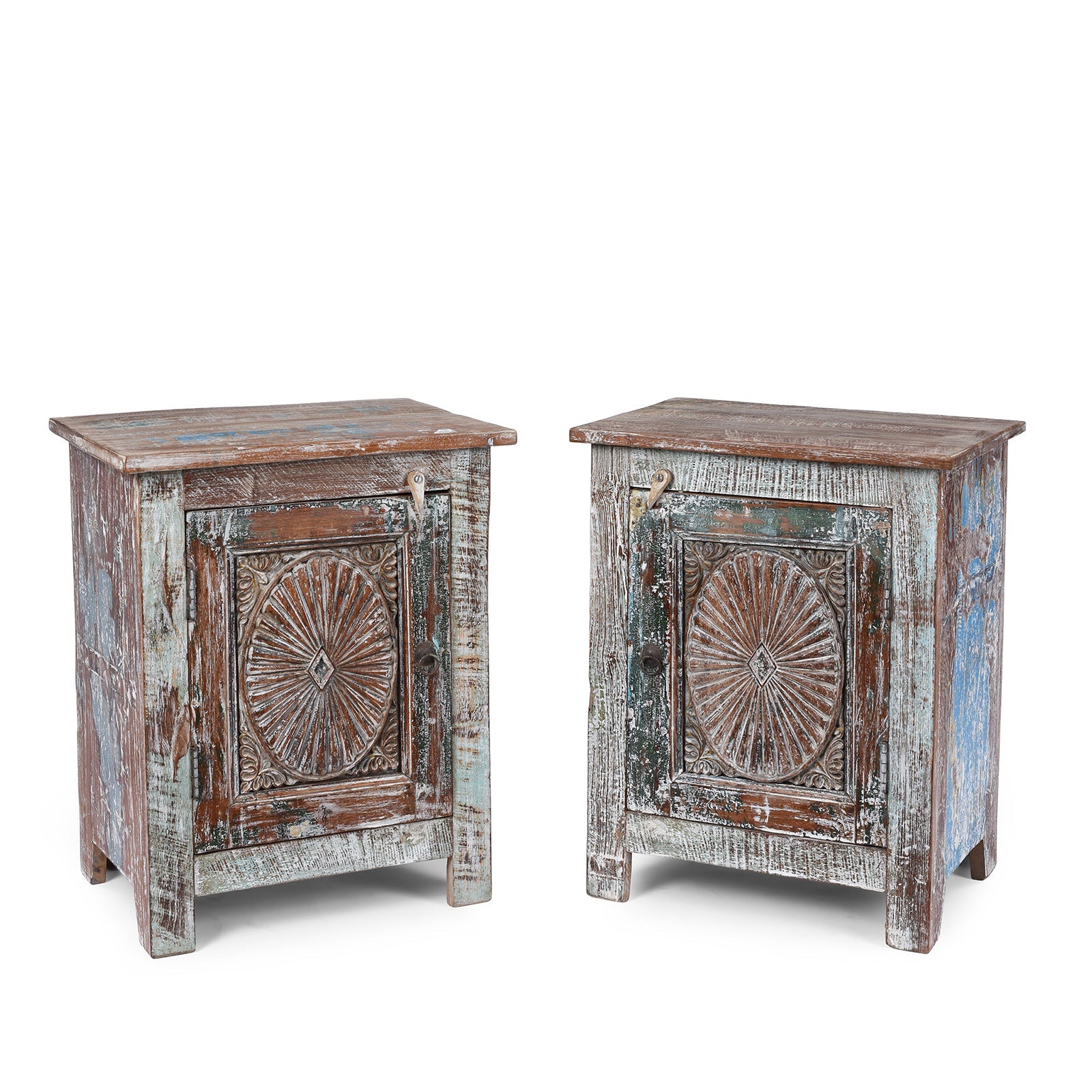 Bedside Cabinets Made From Reclaimed Teak