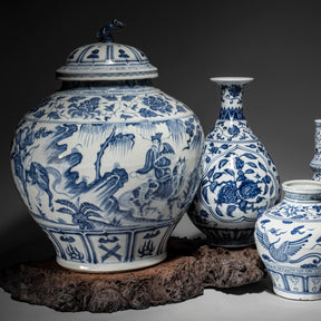 Blue & White Porcelain Baluster Jar - Story of Guiguzi