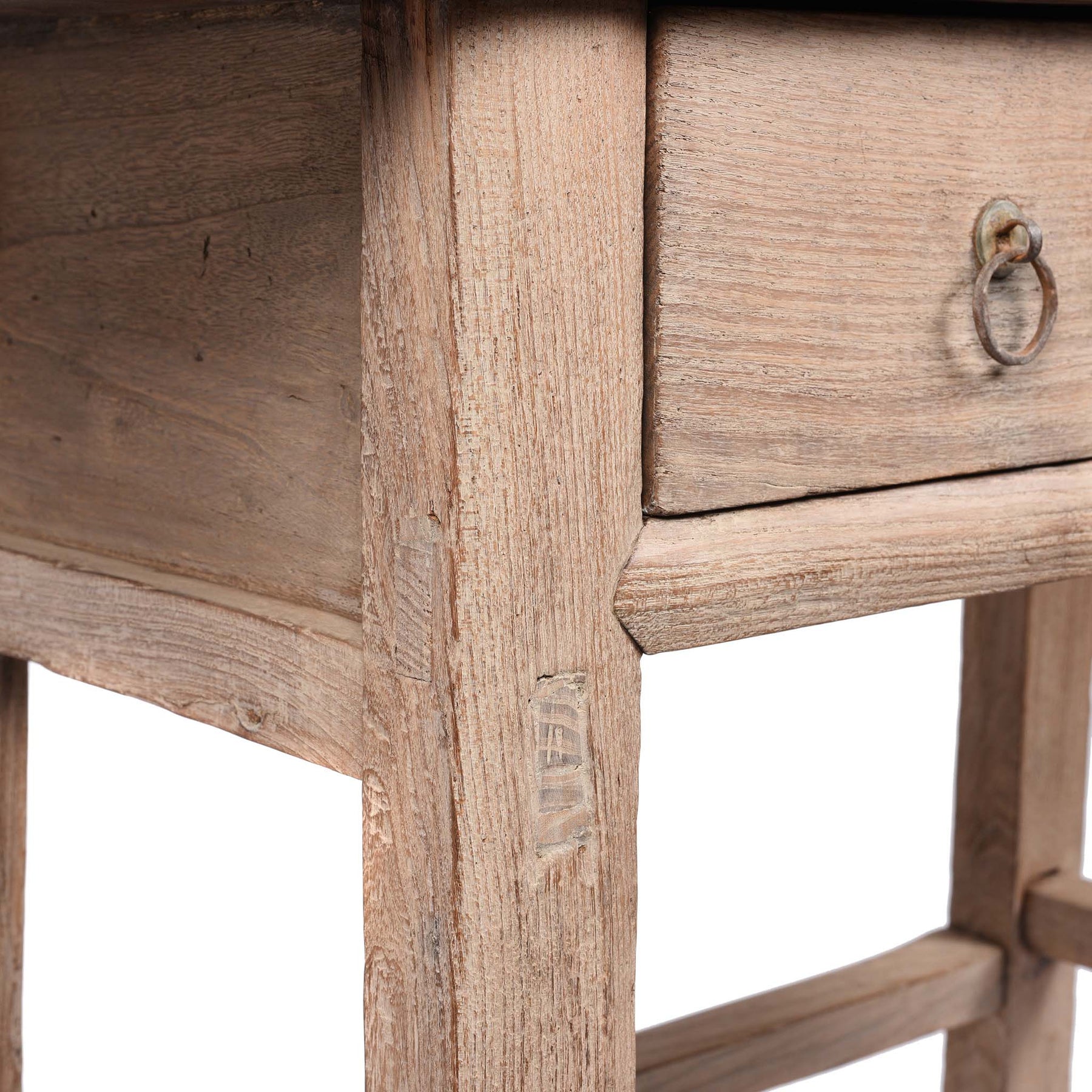 Bleached Elm Wine Table From Henan - 19thC
