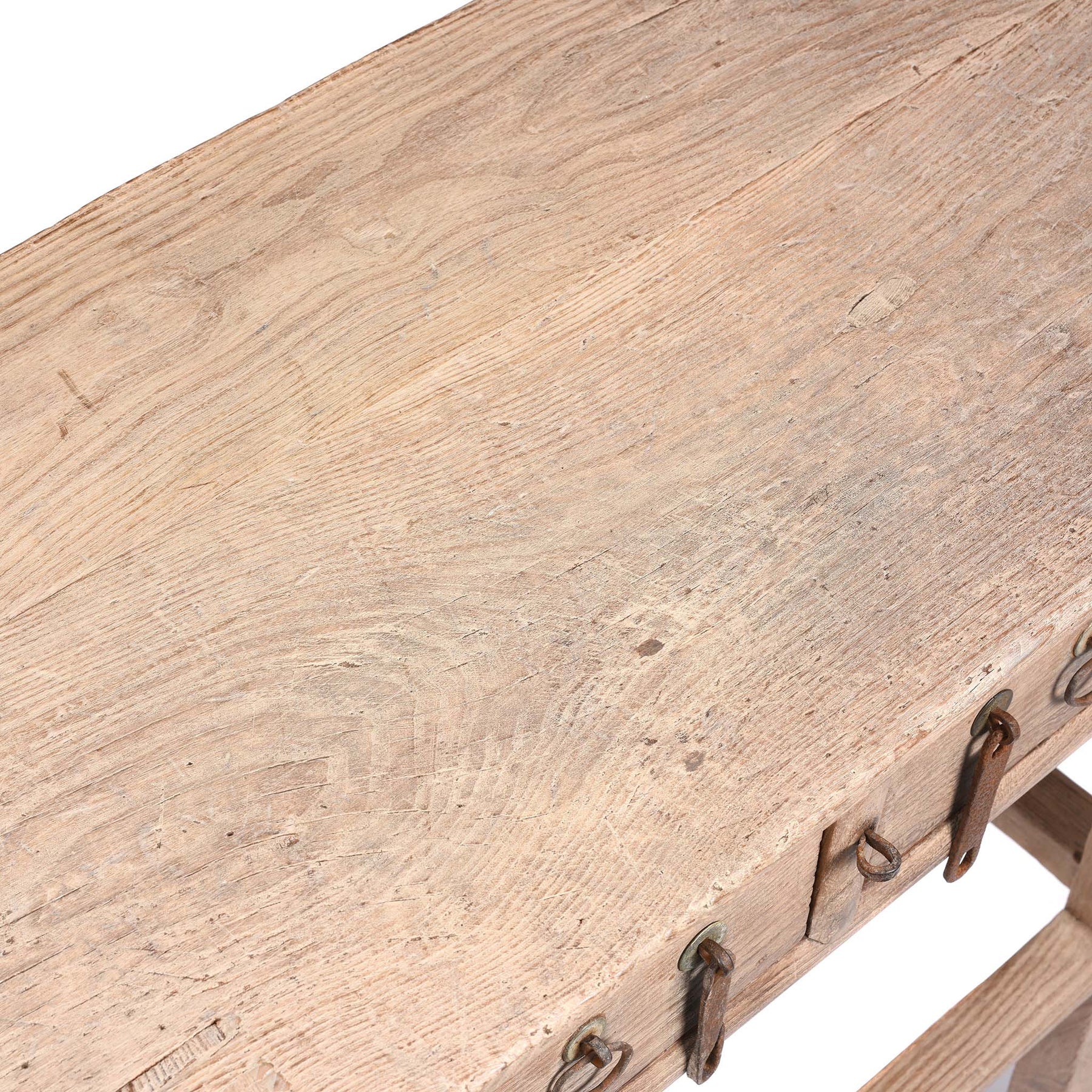 Bleached Elm Wine Table From Henan - 19thC