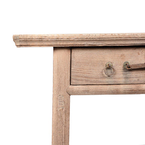 Bleached Elm Wine Table From Henan - 19thC