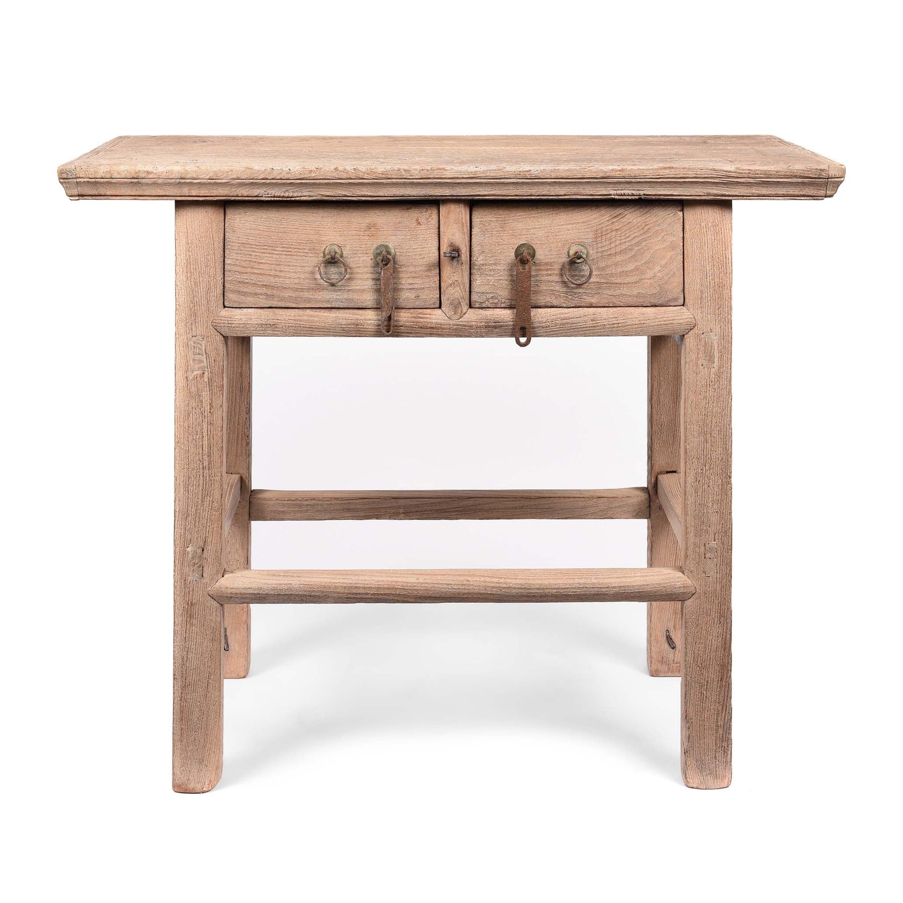 Bleached Elm Wine Table From Henan - 19thC