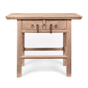 Bleached Elm Wine Table From Henan - 19thC