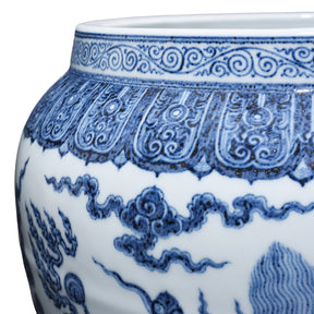 Blue & White Dragon Planter