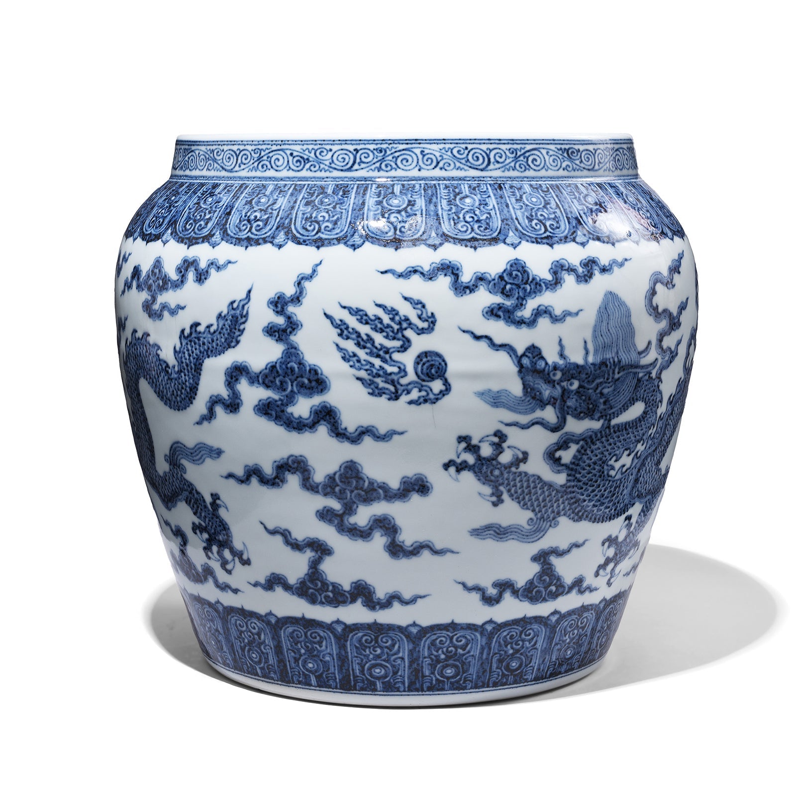 Blue & White Dragon Planter