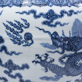 Blue & White Dragon Planter