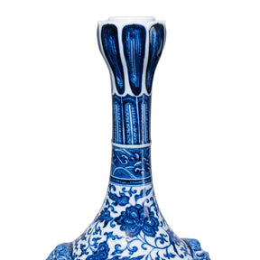 Blue & White Porcelain Lotus Mouth Vase