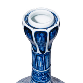 Blue & White Porcelain Lotus Mouth Vase