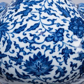 Blue & White Porcelain Lotus Mouth Vase