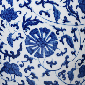 Blue & White Lotus Barrel Stool – Jingdezhen Porcelain