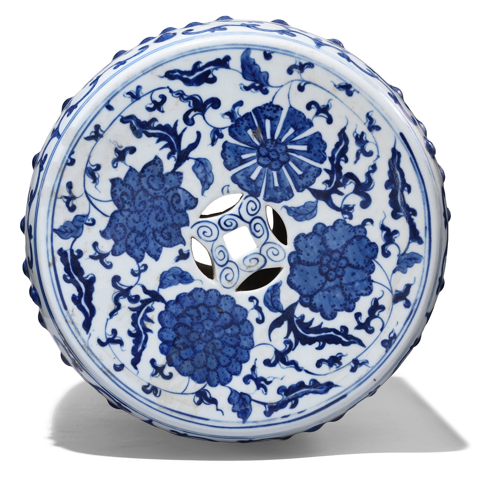 Blue & White Lotus Barrel Stool – Jingdezhen Porcelain