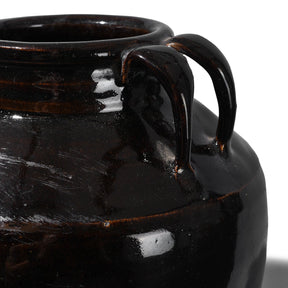 Black Glazed Wine Jar From Shanxi - 19th Century