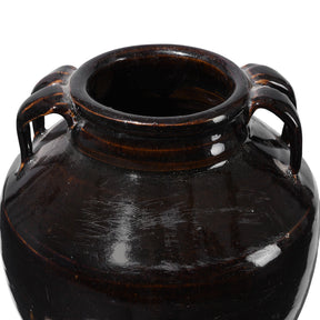 Black Glazed Wine Jar From Shanxi - 19th Century