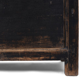 Black Lacquer Sideboard From Shanxi - 19th Century