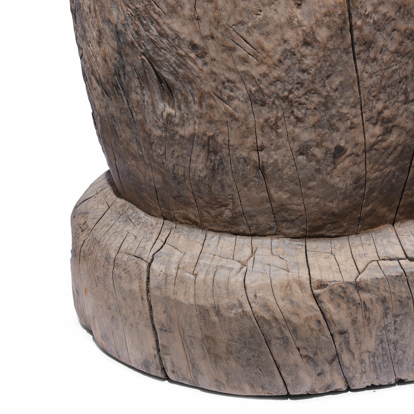 Old Neem Mortar From Himachal Pradesh - Ca 1900