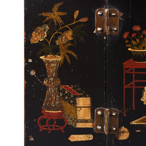 Black Lacquer Kang Cabinet From Shanxi - 19th Century
