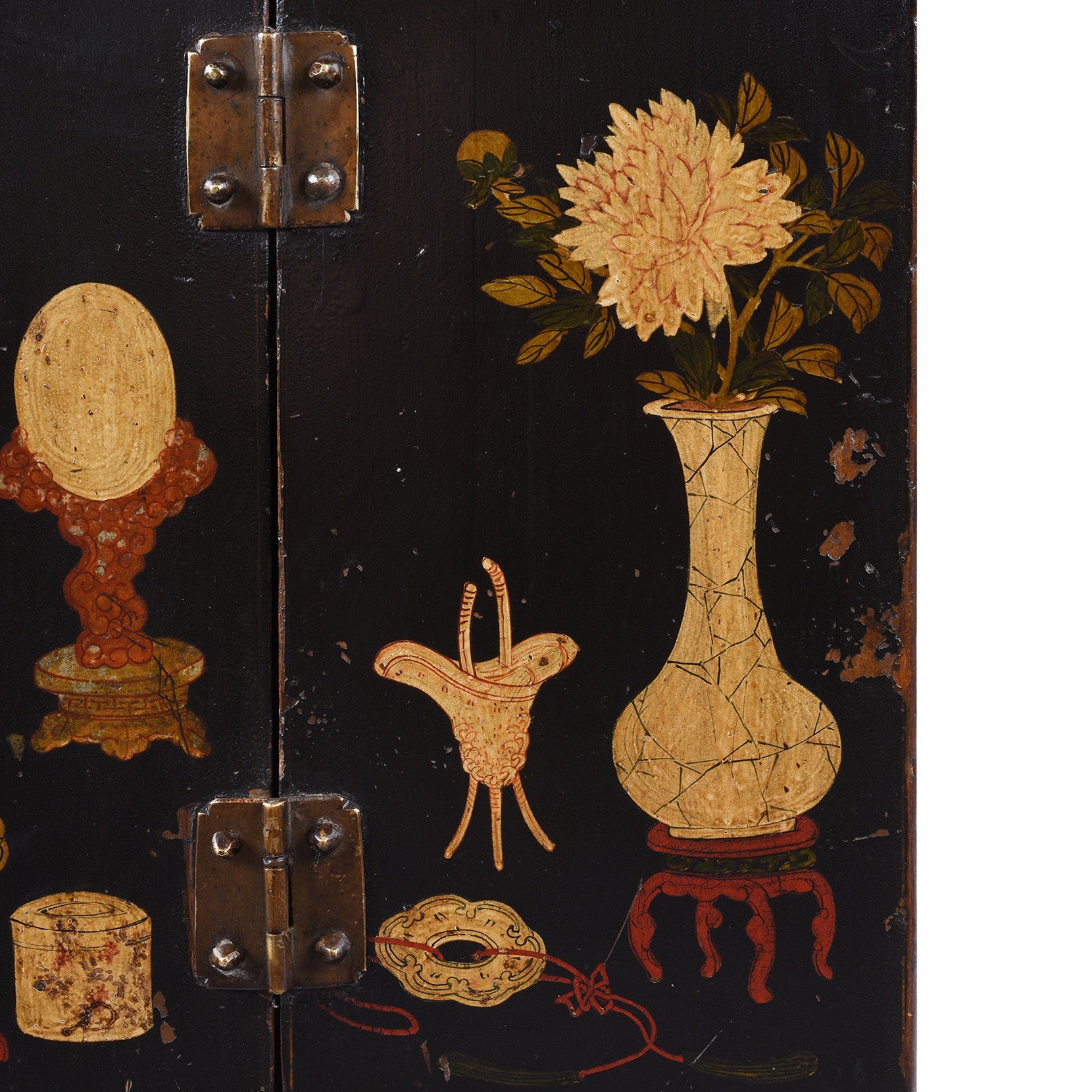 Black Lacquer Kang Cabinet From Shanxi - 19th Century