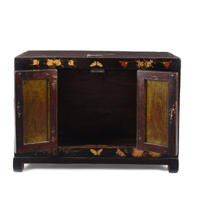 Black Lacquer Kang Cabinet From Shanxi - 19th Century