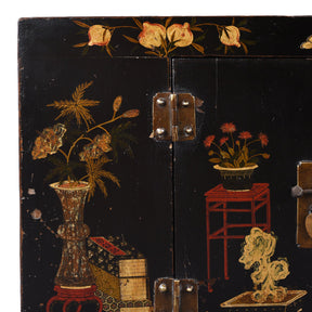Black Lacquer Kang Cabinet From Shanxi - 19th Century