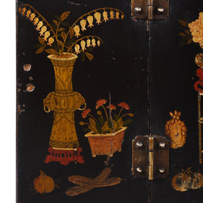 Black Lacquer Kang Cabinet From Shanxi - 19th Century