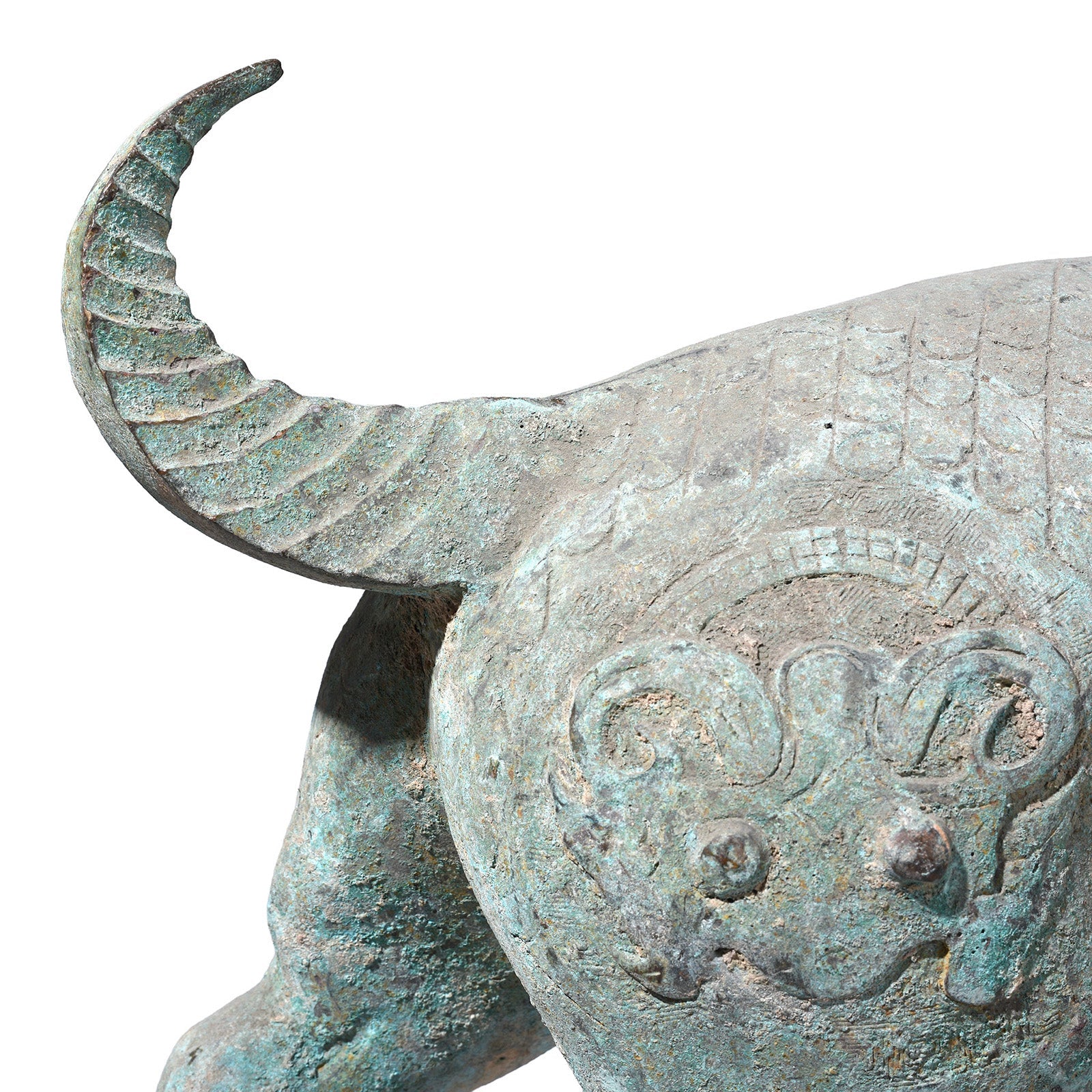 Verdigris Bronze Han Dynasty Style Ram