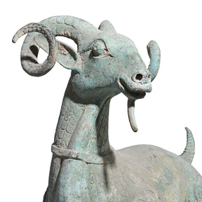 Verdigris Bronze Han Dynasty Style Ram