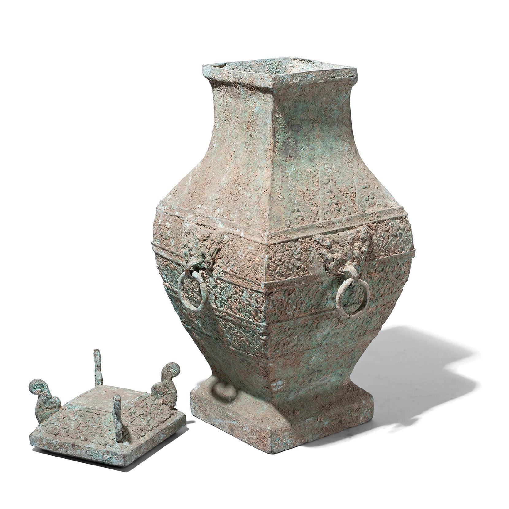 Verdigris Bronze Western Zhou Dynasty Style Urn