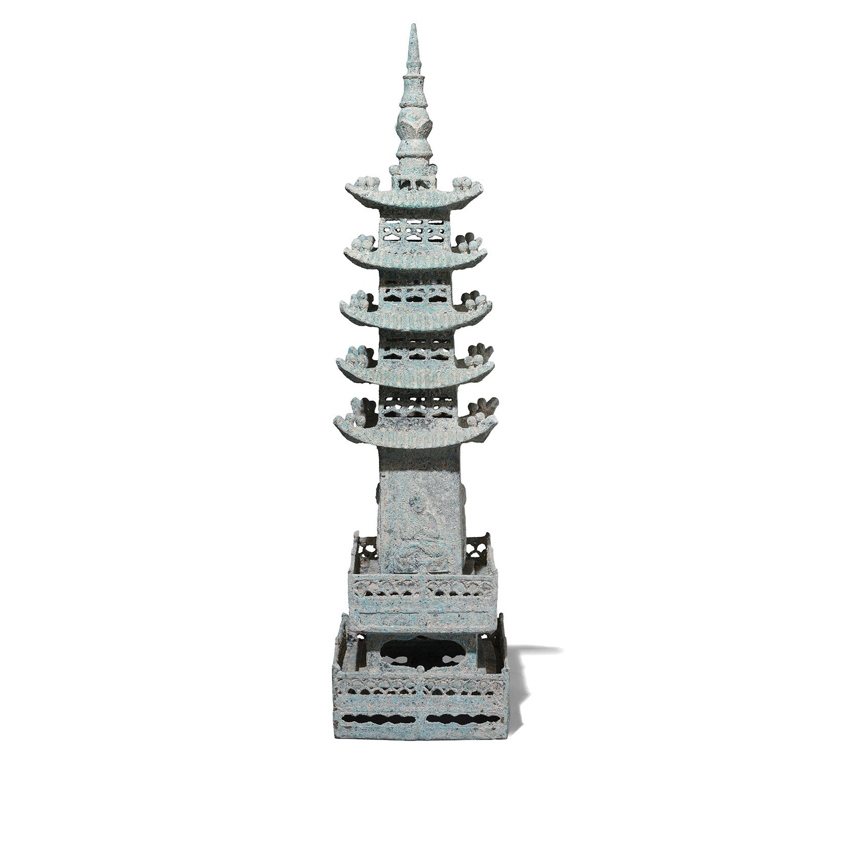 Verdigris Bronze Han Dynasty Style Pagoda