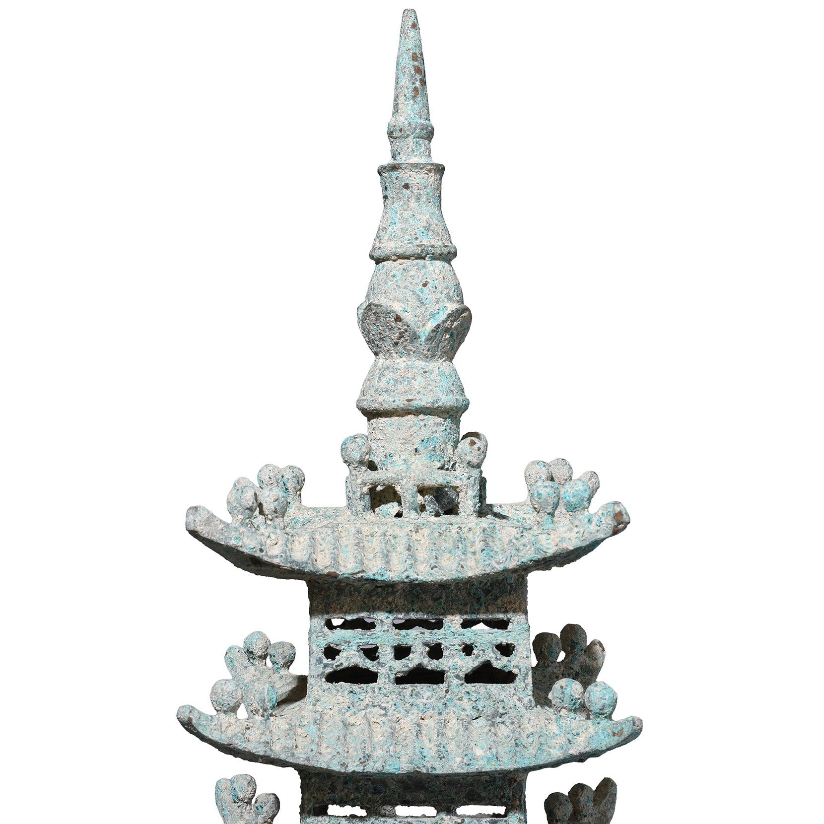 Verdigris Bronze Han Dynasty Style Pagoda