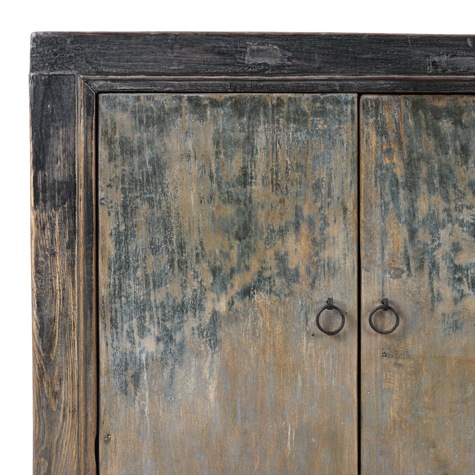 Painted Elm & Poplar Sideboard From Gansu - 19th Century