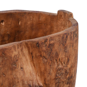 Cypress Umbrella Stand From Gansu - 19th Century