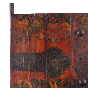 Vintage Tibetan Door With Dragon Painting - Ca 1940