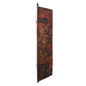 Vintage Tibetan Door With Dragon Painting - Ca 1940