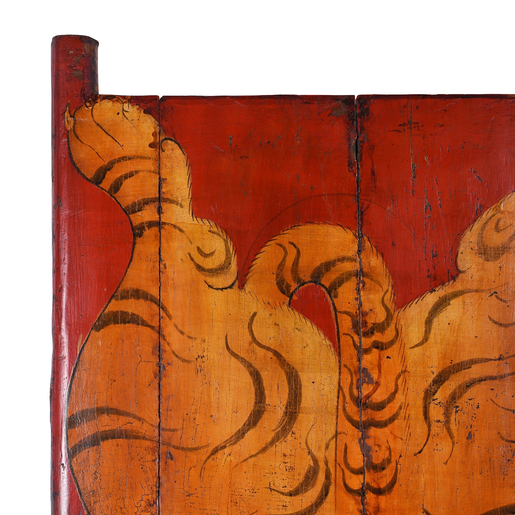 Painted Tibetan Tiger Door - 1940'S