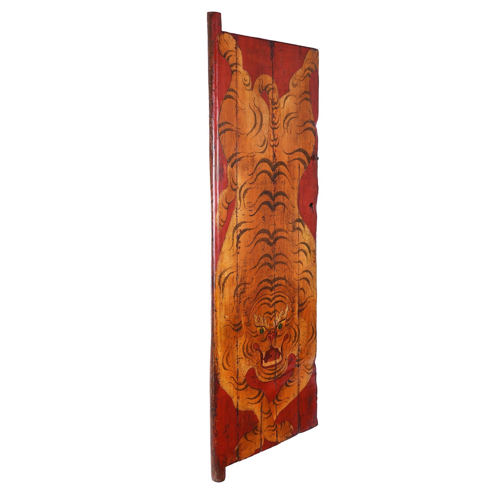 Painted Tibetan Tiger Door - 1940'S