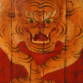 Painted Tibetan Tiger Door - 1940'S
