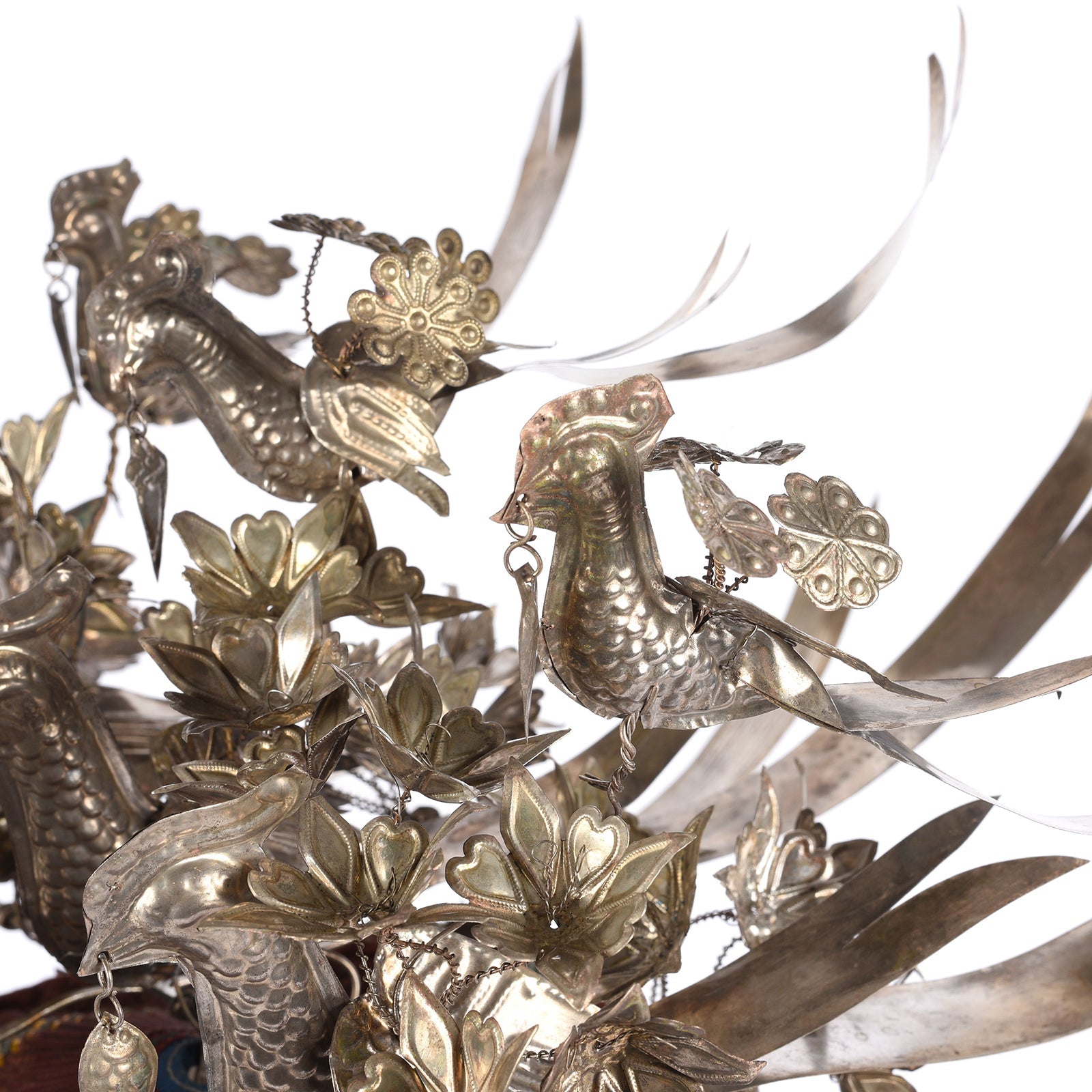 Decorative Miao Tribal Hat From Guizhou On Stand