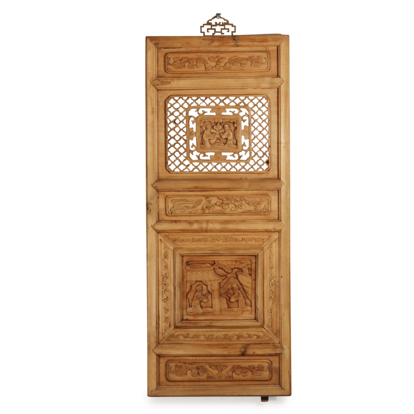 Chinese Carved Panel From Zheijiang - 19th Century
