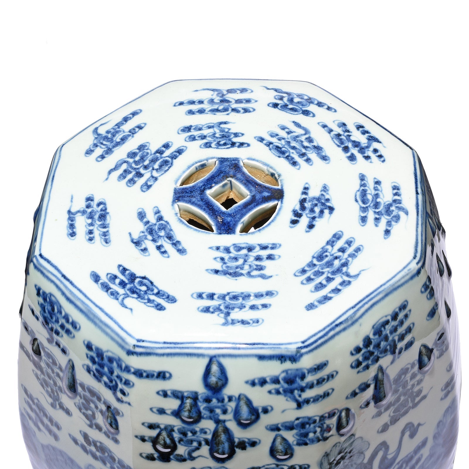 Blue & White Porcelain Stool- Kylin Design