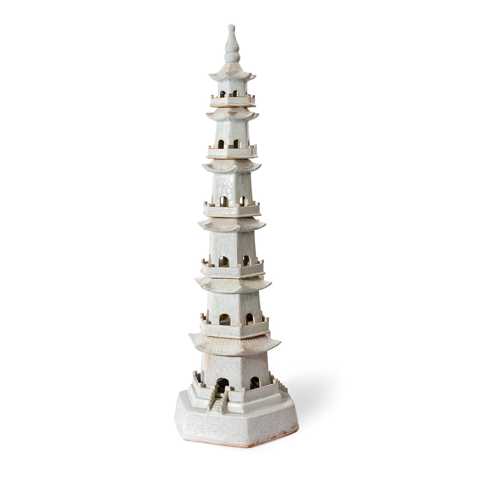 Celadon Glazed Porcelain Pagoda - Song Dynasty Style