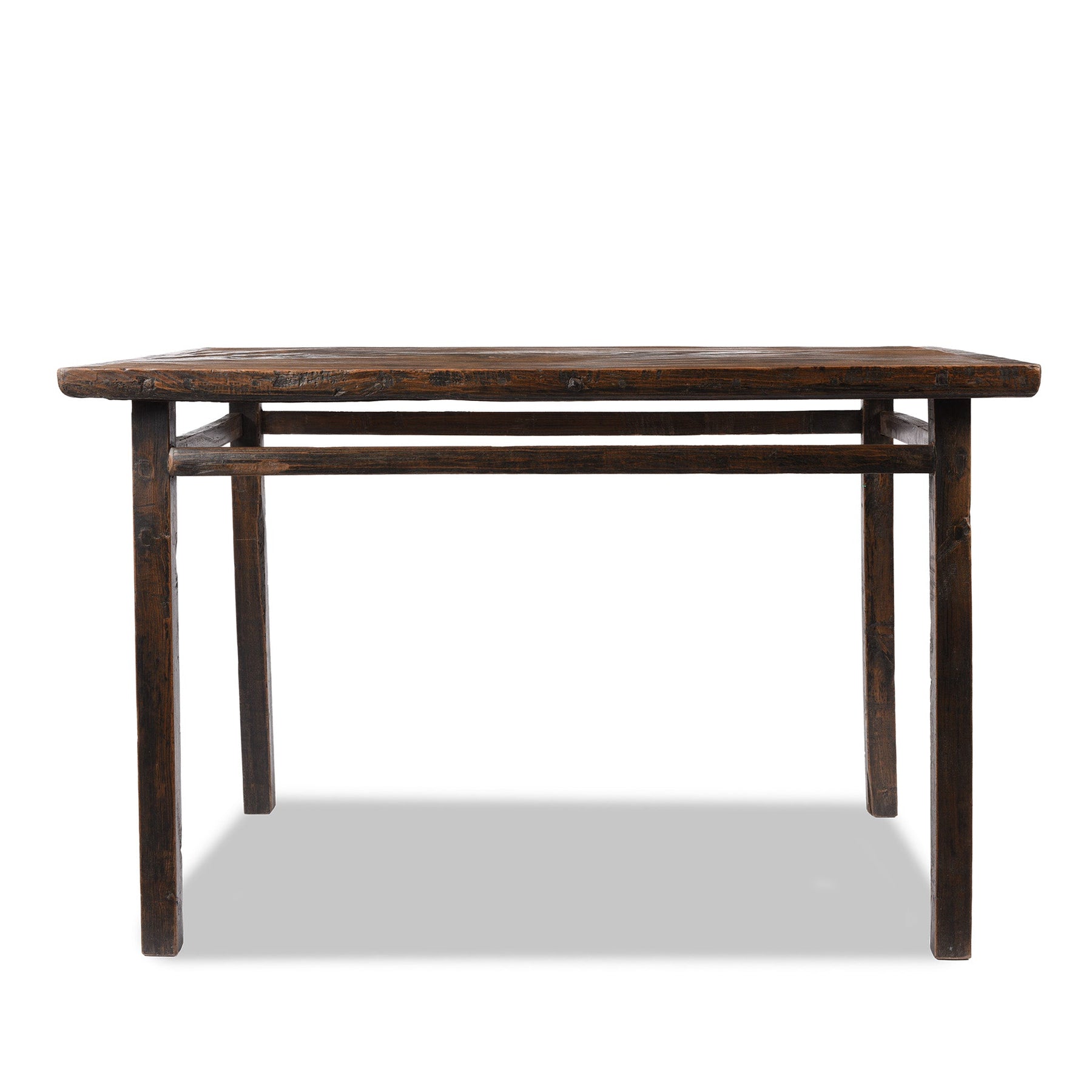 Antique Elm Kitchen Table - 19th Century