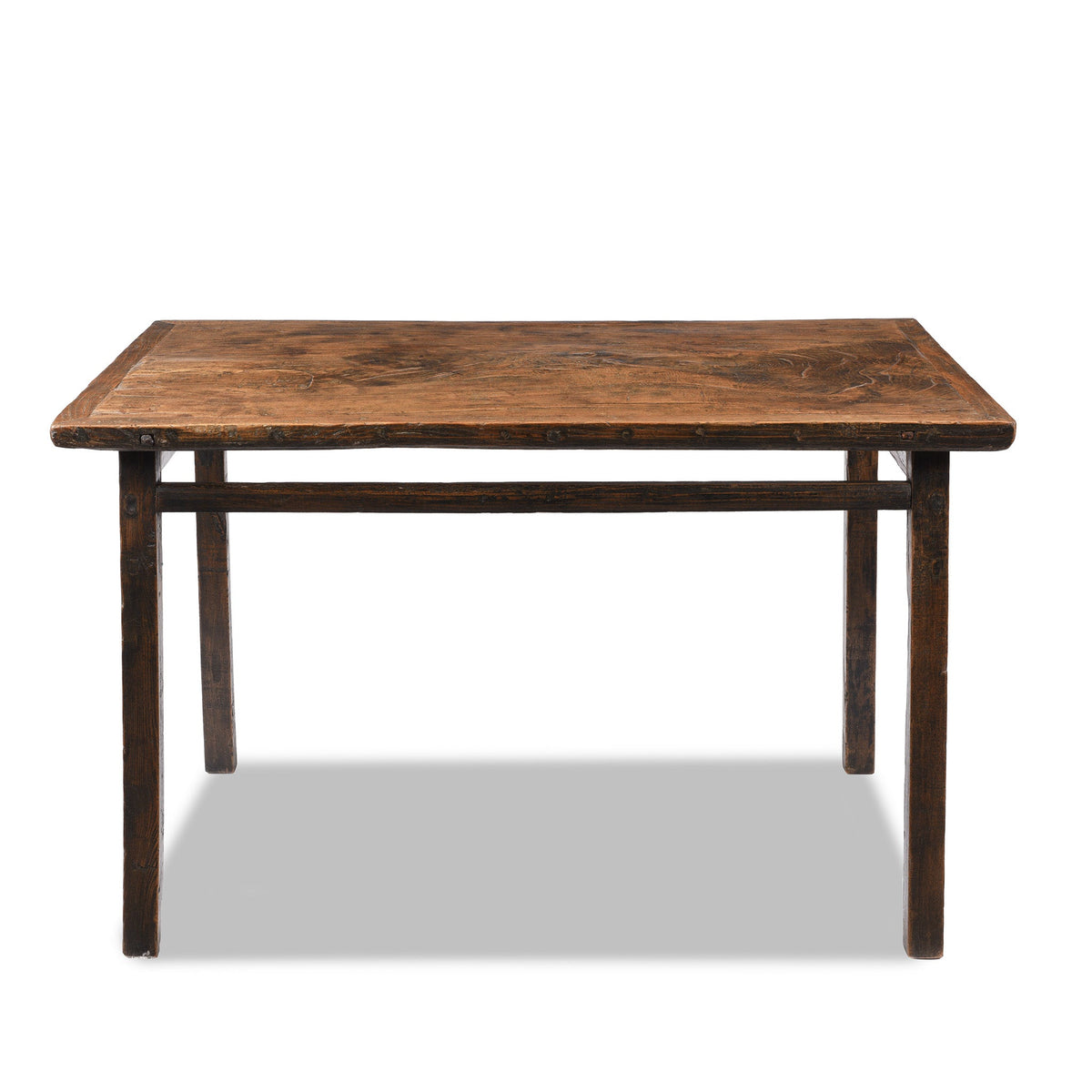 Antique Elm Kitchen Table - 19th Century