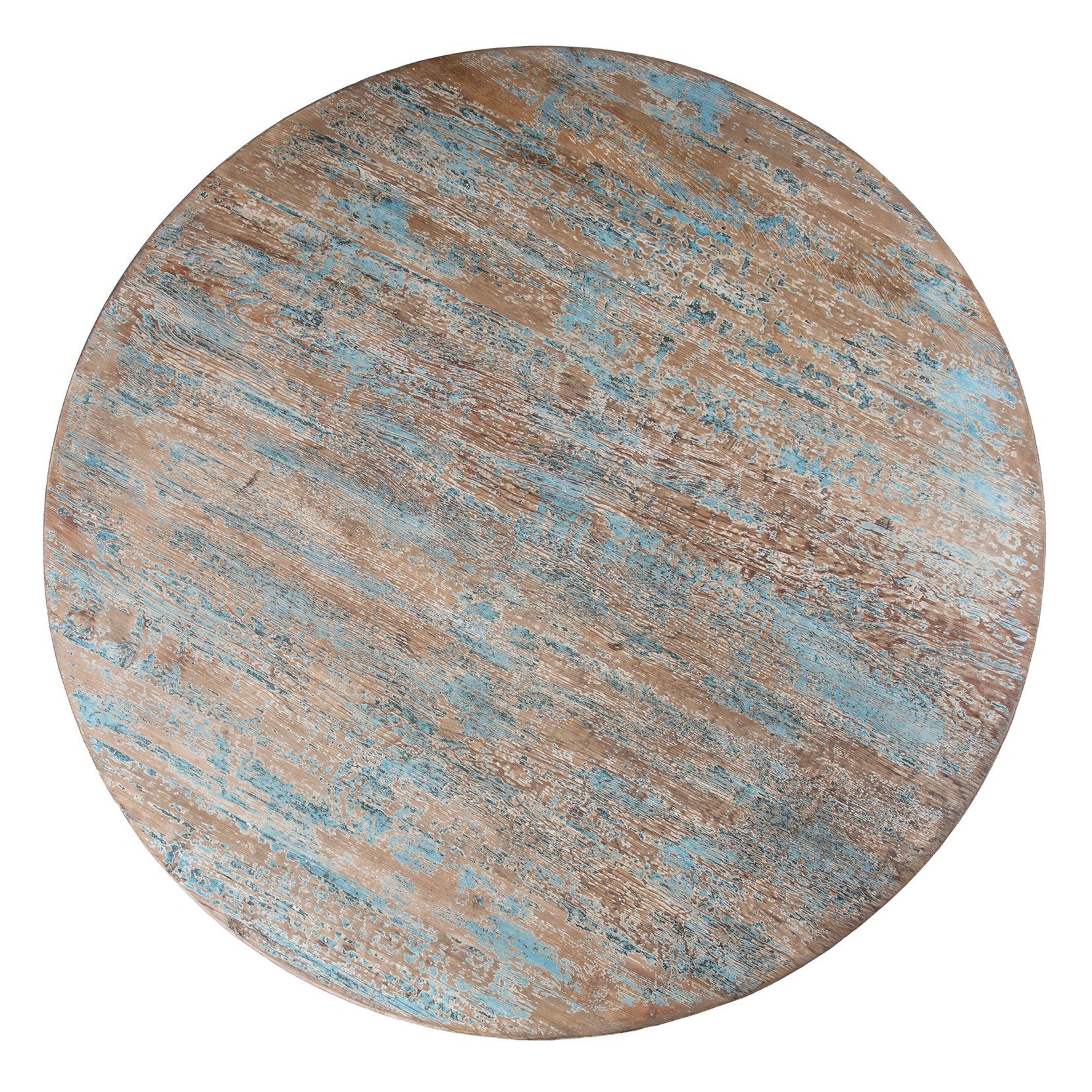 Round Pedestal Dining Table Made From Old Painted Pine