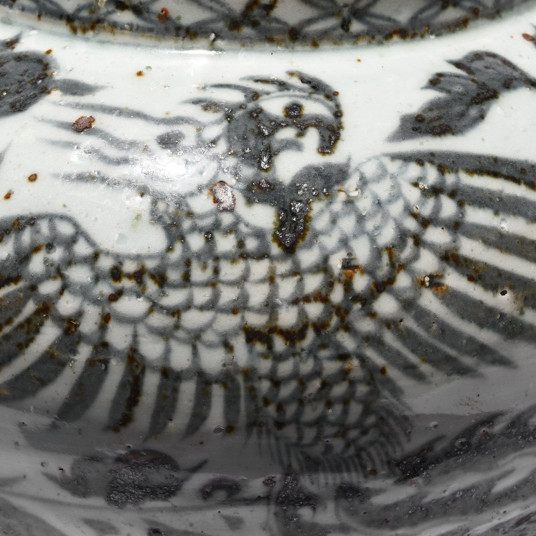 Blue & White Porcelain Jardinière - Trailing Peony Design