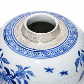 Blue & White Porcelain Ginger Jar - Fruit Trees