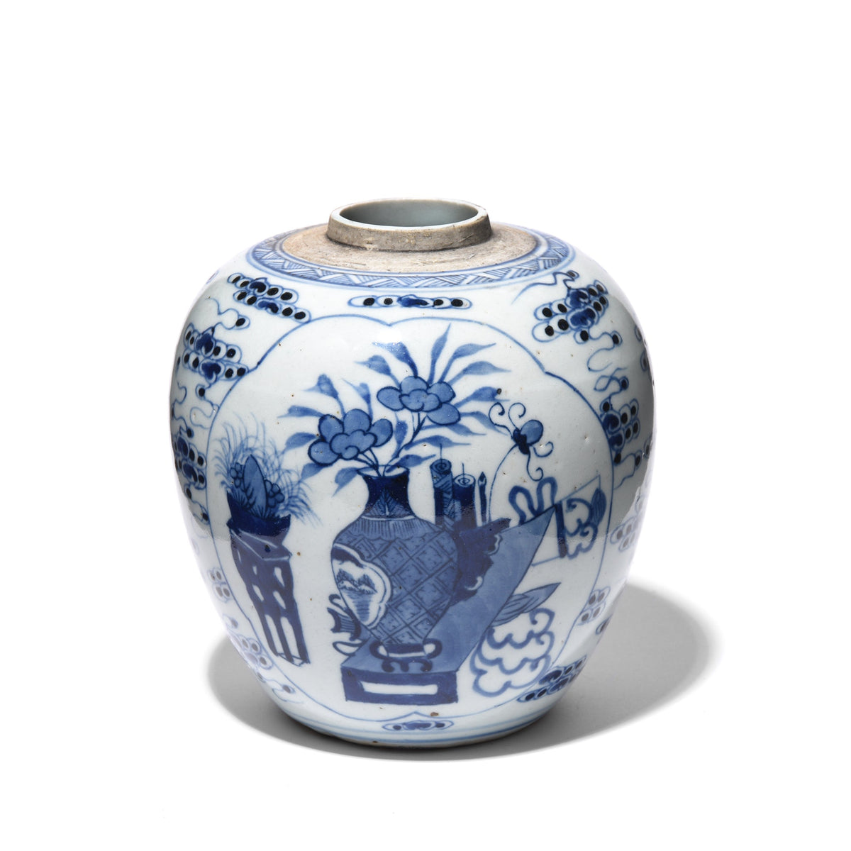 Blue & White Porcelain Ginger Jar - Scholarly Objects